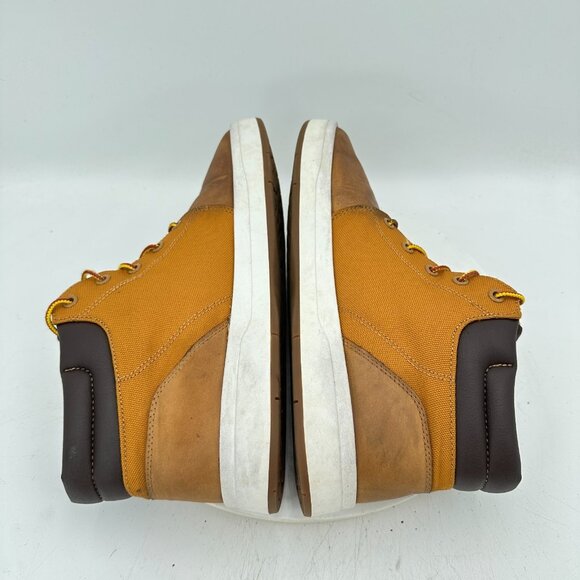 Timberland Men Size 11 A6750 Brown Leather Canvas Trekker Hiking Ankle Boot - Picture 6 of 11